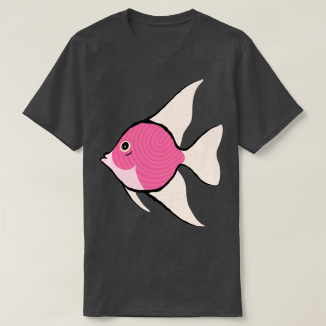 Camiseta Angelfish rosa (Diseño del anverso)