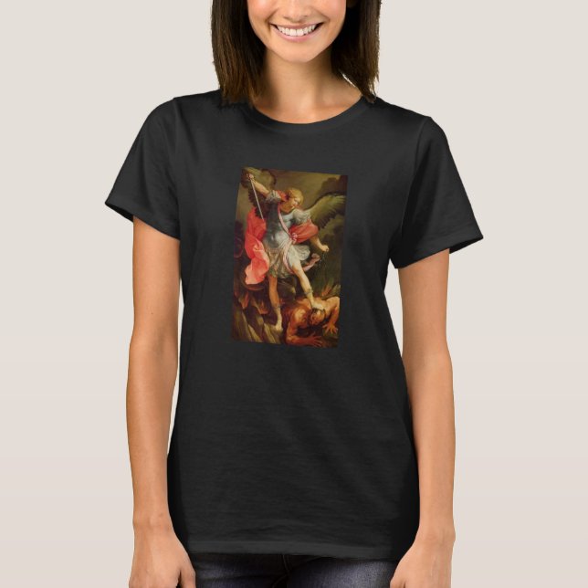 Camiseta Angels Archangel Michael derrotando a Satan (Anverso)