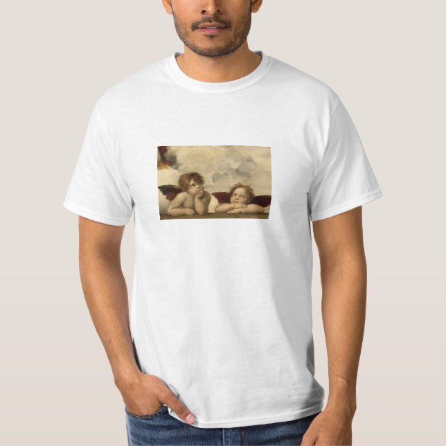 Camiseta Angels Cherubs Raphael Santi Sistine Madonna Sweet (Anverso)