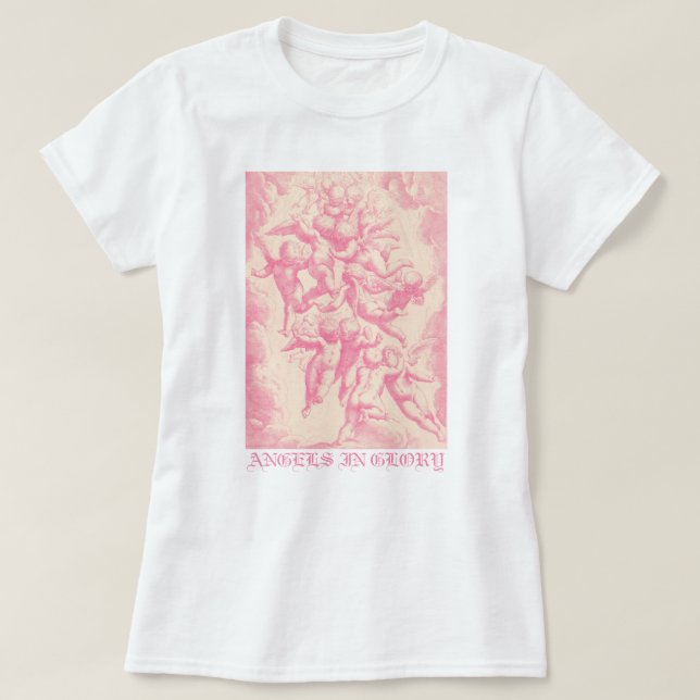 Camiseta Angels de época de estilo victoriano lindo (Diseño del anverso)