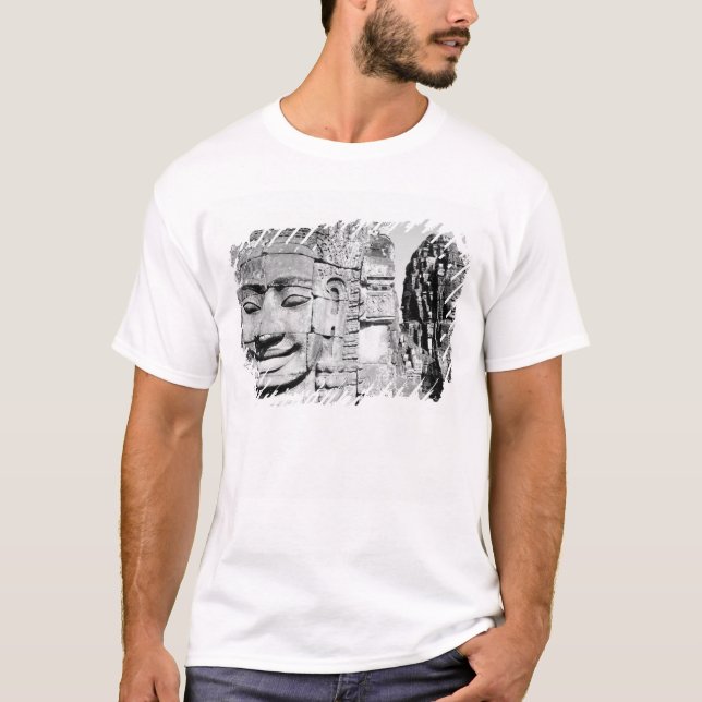 Camiseta Angkor Camboya, Cabezas El Bayon (Anverso)