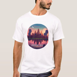 Camiseta Angkor Wat Sunrise Camboya Siem Reap Retro