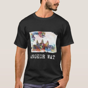 Camiseta Angkor Wat Tshirt Cambodia Tee Shirt Vishnu Hindu