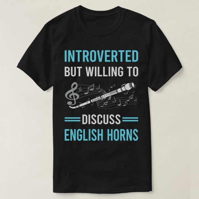Camiseta Anglais del Cuerno de inglés introvertido (Diseño del anverso)