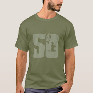 Camiseta Angler 50 Birthday Green