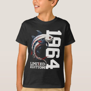 Camiseta Angler 61st Birthday Fishing Limited Edition 1964