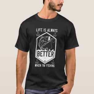 Camiseta Angler dice que la pesca te hace feliz
