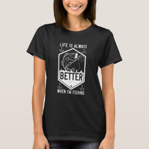 Camiseta Angler dice que la pesca te hace feliz