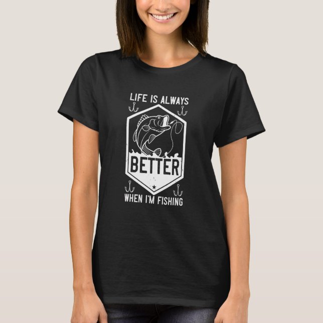 Camiseta Angler dice que la pesca te hace feliz (Anverso)