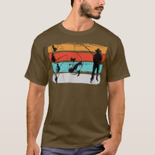 Camiseta Angler with fishing rod while fishingFisherman fis