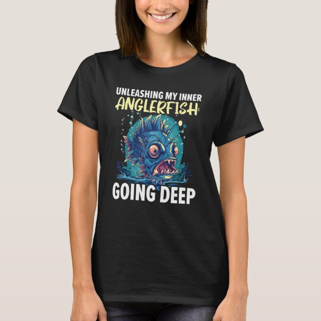 Camiseta Anglerfish Angler Fish Fisherman Fishing Deep Sea  (Anverso)