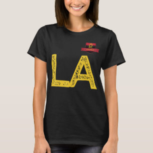 Camiseta Angola Carta del Grupo de Bandera Humana L y A Ang