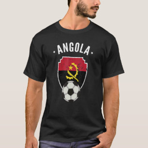 Camiseta Angola Fútbol Bandera Angola Fútbol Orgullo angole