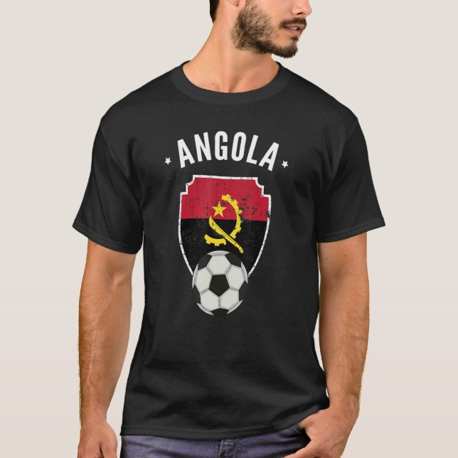 Camiseta Angola Fútbol Bandera Angola Fútbol Orgullo angole (Anverso)