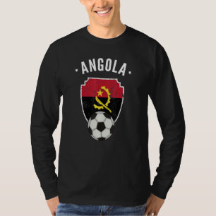 Camiseta Angola Fútbol Bandera Angola Fútbol Orgullo angole