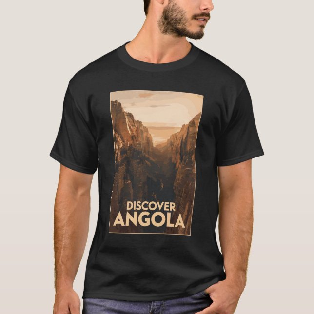 Camiseta Angola Lubango Viaje de arte Vintage (Anverso)
