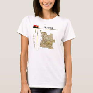 Camiseta Angola Mapa + Bandera + Título