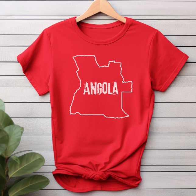 Camiseta Angola Mapa Camisas Angoleñas Línea de Contorno de (Subido por el creador)