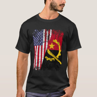 Camiseta Angola: raíces angoleñas de bandera media estadoun