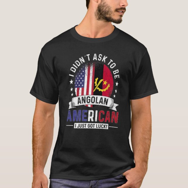 Camiseta Angolan American Countries Flags Pride Country Ang (Anverso)