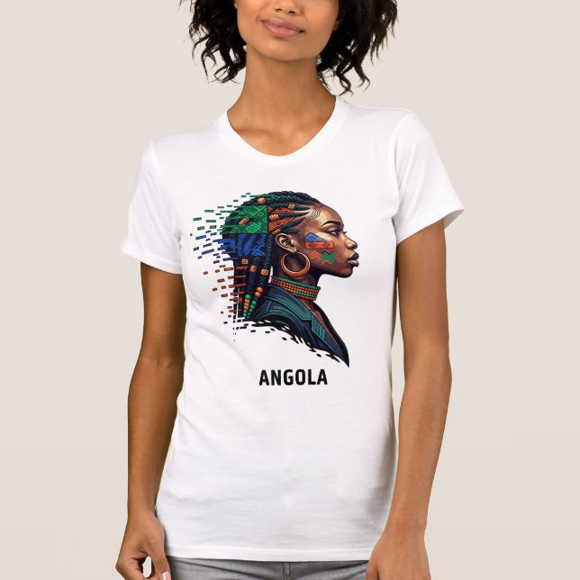 Camiseta Ángolan Spirit_Modern_Mosaic. (Anverso)