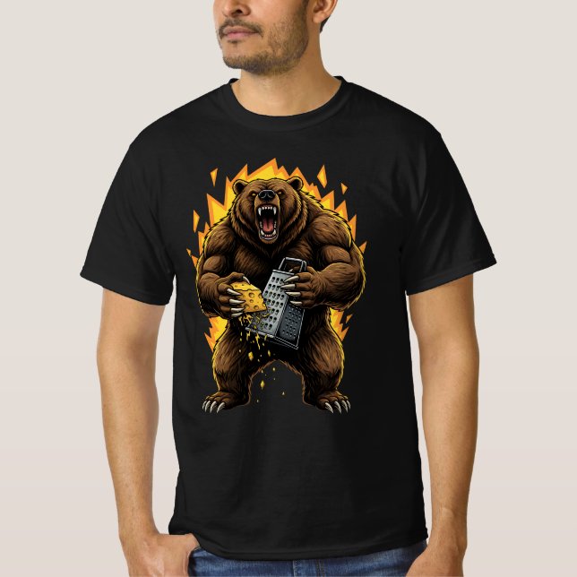 Camiseta Angry Bear Grating Cheese Grater Hater (Anverso)