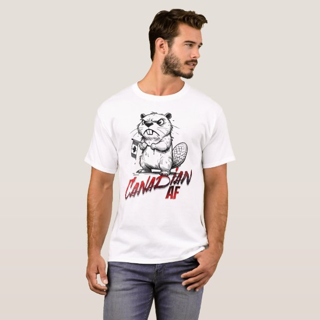 Camiseta Angry Beaver Canadian AF (Anverso completo)