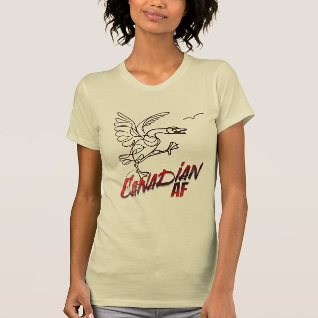 Camiseta Angry Canada Goose Canadian AF (Anverso)