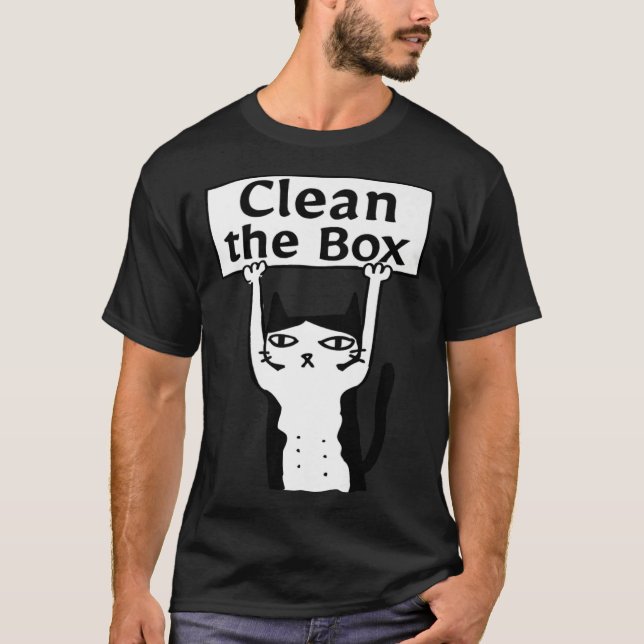 Camiseta Angry Cat Clean The Box Kitten Adopt Forbidden Res (Anverso)