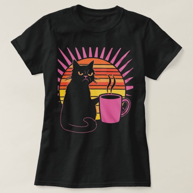 Camiseta Angry Cat Joe 2 mujeres de blk (Diseño del anverso)