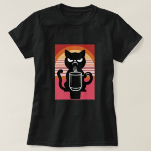 Camiseta Angry Cat Joe Blk Womens