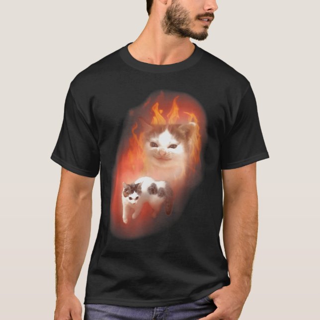 Camiseta Angry Cat Meme Funny Silly Cat Kitten Lover Humor  (Anverso)