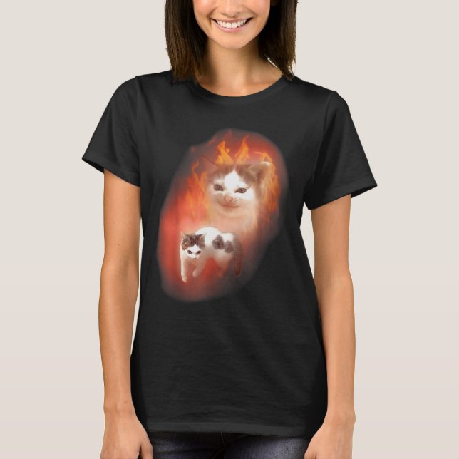 Camiseta Angry Cat Meme Funny Silly Cat Kitten Lover Humor  (Anverso)