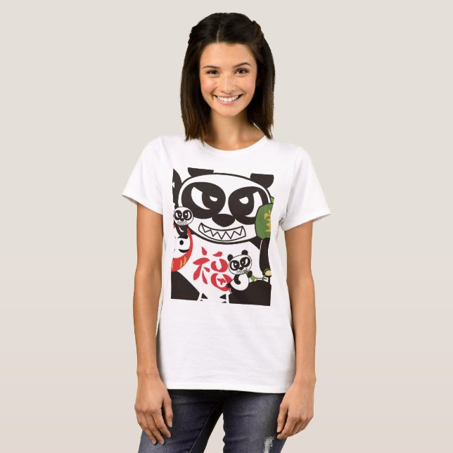Camiseta Angry Face Panda God  T-Shirt (Anverso completo)
