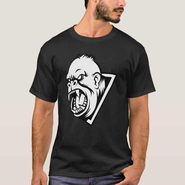 Camiseta Angry Gorilla Face For Men Women Kids (Anverso)