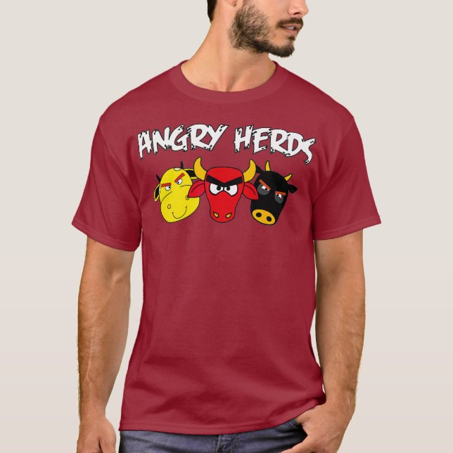 Camiseta Angry Herds Funny Cow Farmer Cattle Show (Anverso)