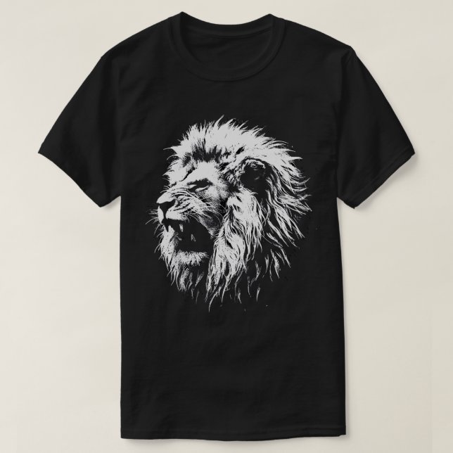 Camiseta Angry Lion Roaring (Diseño del anverso)