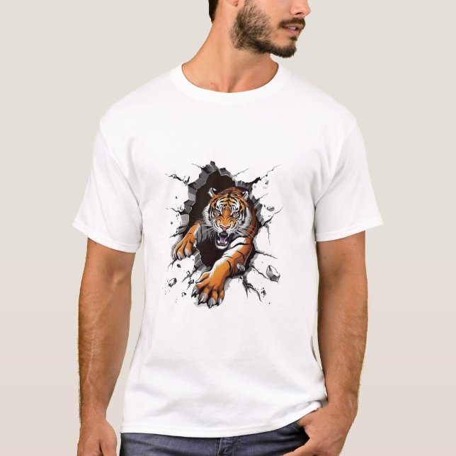Camiseta Angry Lion Strong Paw testing Luxury (Anverso)