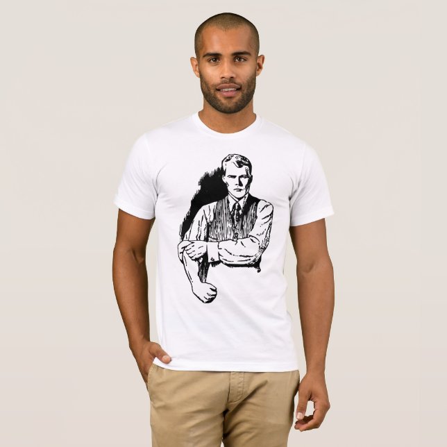 Camiseta Angry Man - Funny Vintage Ilustracion (Anverso completo)