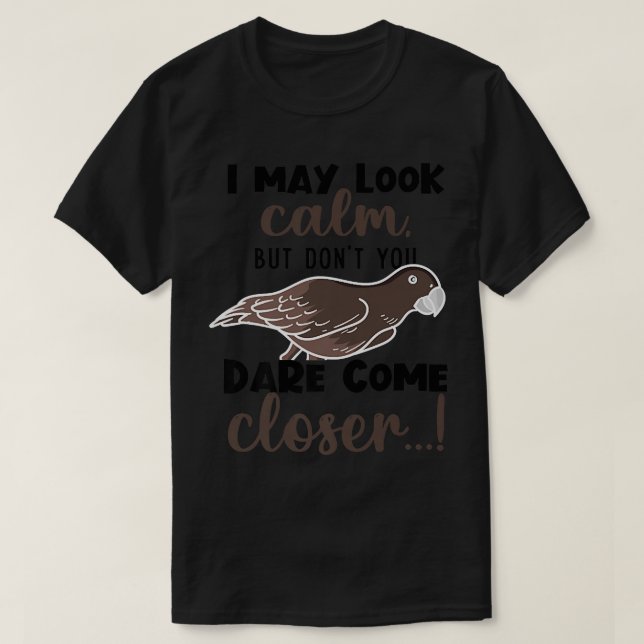 Camiseta Angry Parrot Ironic Quote African Grey Parrot Biti (Diseño del anverso)
