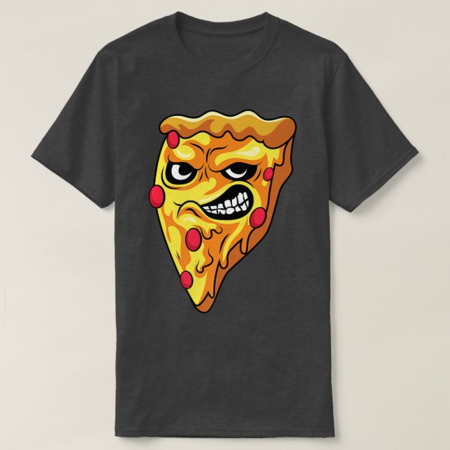Camiseta Angry pizza gourmet  (Diseño del anverso)