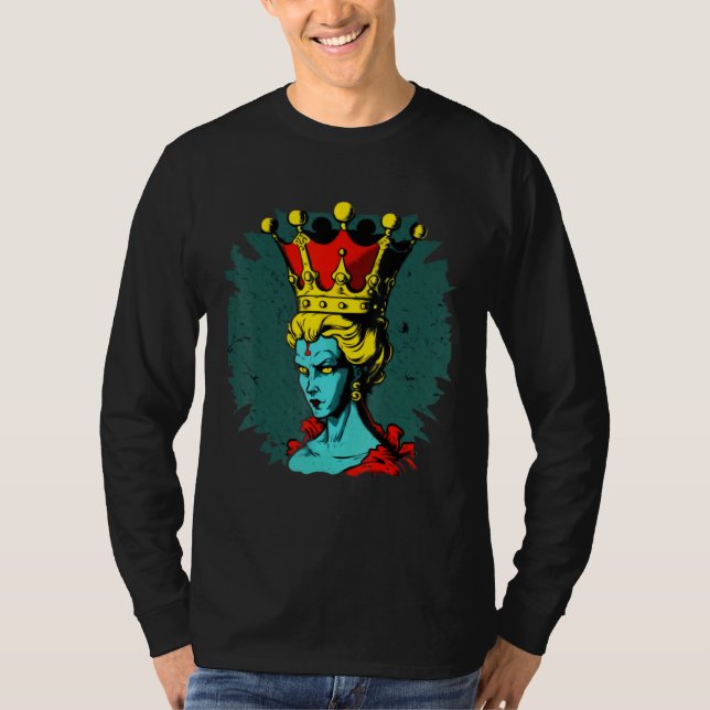 Camiseta Angry Queen Chess Piece (Anverso)