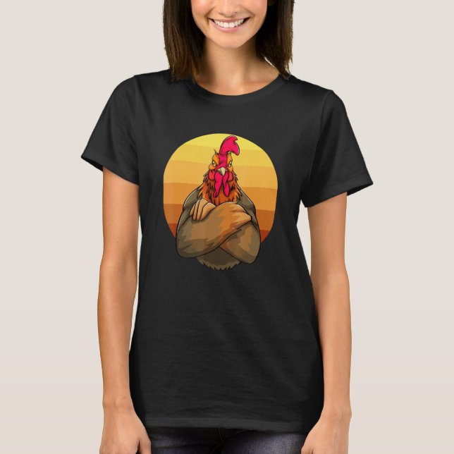 Camiseta Angry Rooster Sunset  Women Rude Hen Love 1 (Anverso)