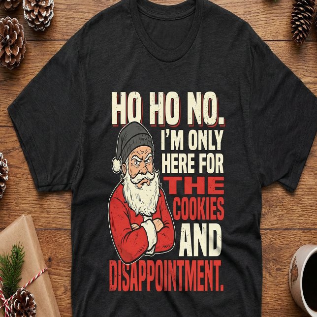 Camiseta Angry Santa "Ho Ho No" Christmas Humor Graphic  (Subido por el creador)