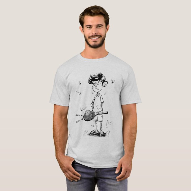 Camiseta Angry Tennis Boy T-Shirt – Bold Streetwear Gift  (Anverso completo)