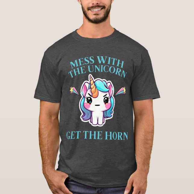 Camiseta Angry Unicorn Mess with the Unicorn (Anverso)
