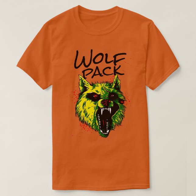 Camiseta Angry Wolf Wolf Pack Wild Animal (Diseño del anverso)