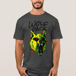 Camiseta Angry Wolf Wolf Pack Wild Animal