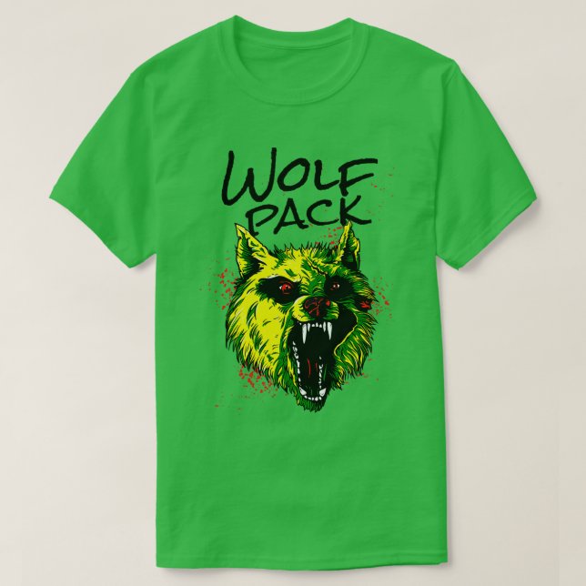 Camiseta Angry Wolf Wolf Pack Wild Animal (Diseño del anverso)