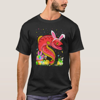 Camiseta Anguilas Pescado Caza de Huevos de Pascua Conejo A